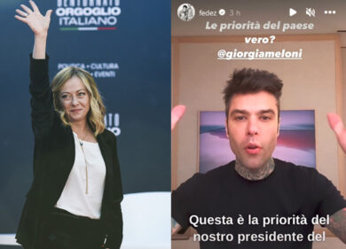 Atreju, Fedez a Meloni che attacca gli influencer: “Diffidiamo dei politici”