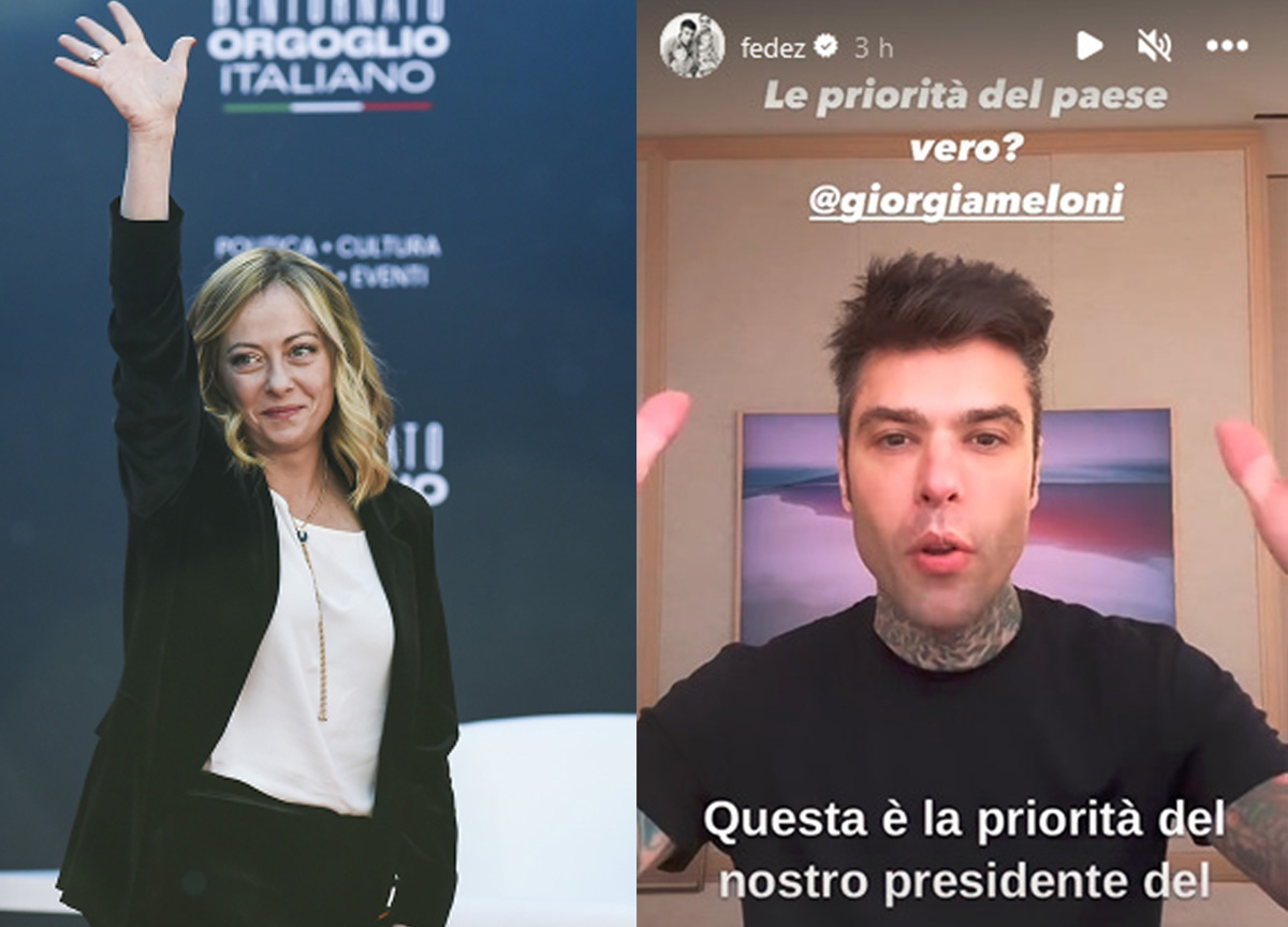 Atreju, Fedez a Meloni che attacca gli influencer: “Diffidiamo dei politici” Atreju, Fedez a Meloni che attacca gli influencer: “Diffidiamo dei politici”