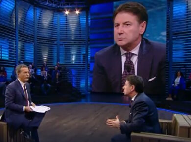 Ascolti tv, DiMartedì vola con Conte sopra l’8%. Berlinguer staccata