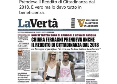 Ferragni prende il reddito di cittadinanza, l’ironia del web dopo lo scandalo