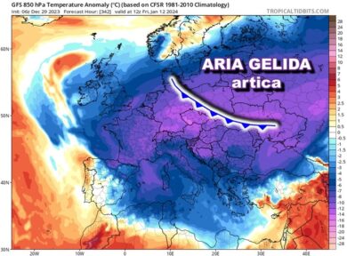 Meteo: impressionante ondata di gelo sull’Italia. Non accadeva da decenni