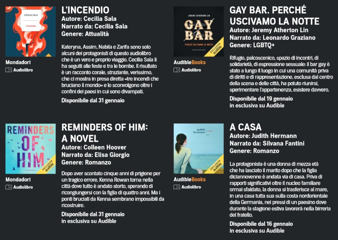 Audible gennaio 2024 Audible gennaio 2024