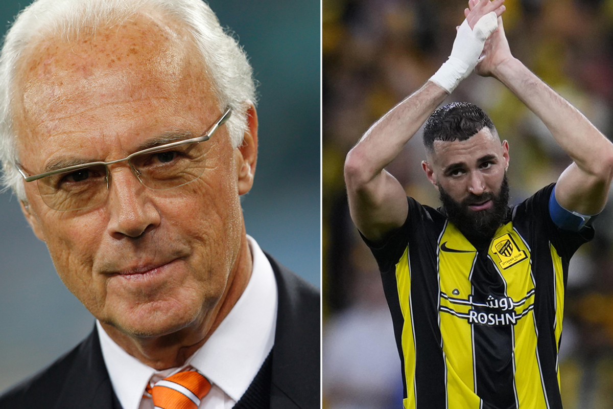Beckenbauer salute Benzema arabia saudita Beckenbauer salute Benzema arabia saudita