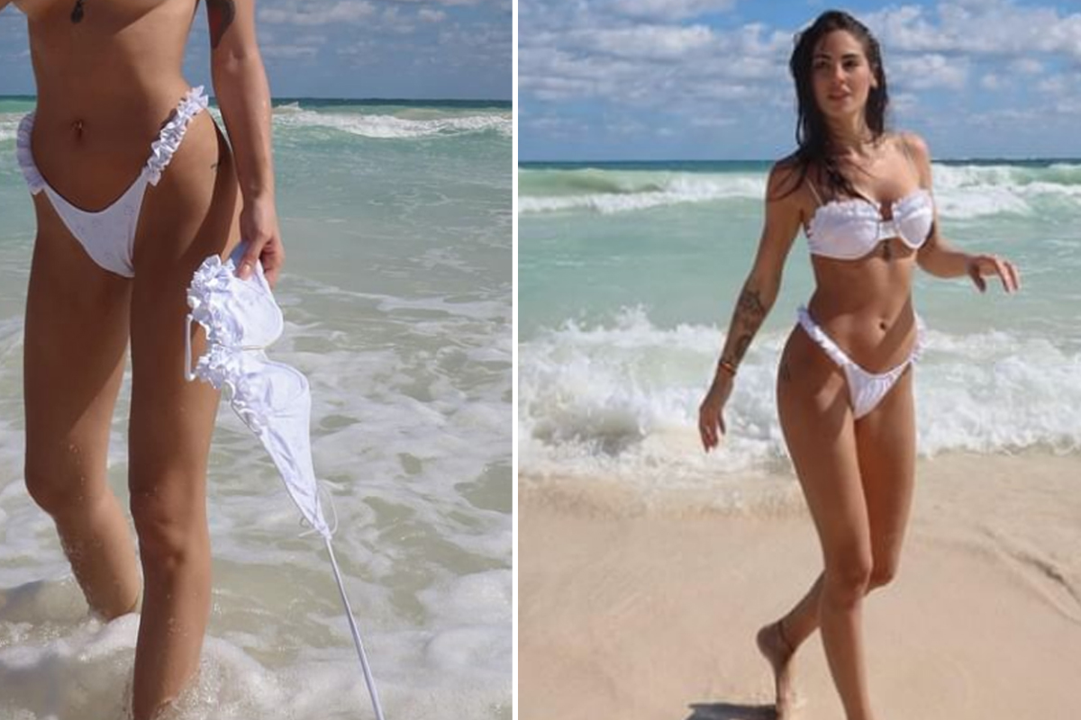 Giulia De Lellis topless al mare. L’ex di Iannone strepitosa senza reggiseno
