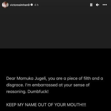 Napoli, Osimhen contro l’agente di Kvaratskhelia: “Sei un rifiuto umano”