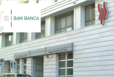 L’ex Banca Popolare di Bari si rifà il logo con lo stile di Mediocredito