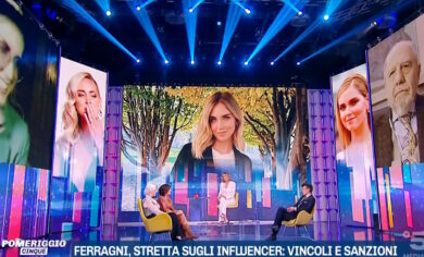 Ascolti tv, Pomeriggio 5 vola al 17% grazie alla “lite” con Fedez