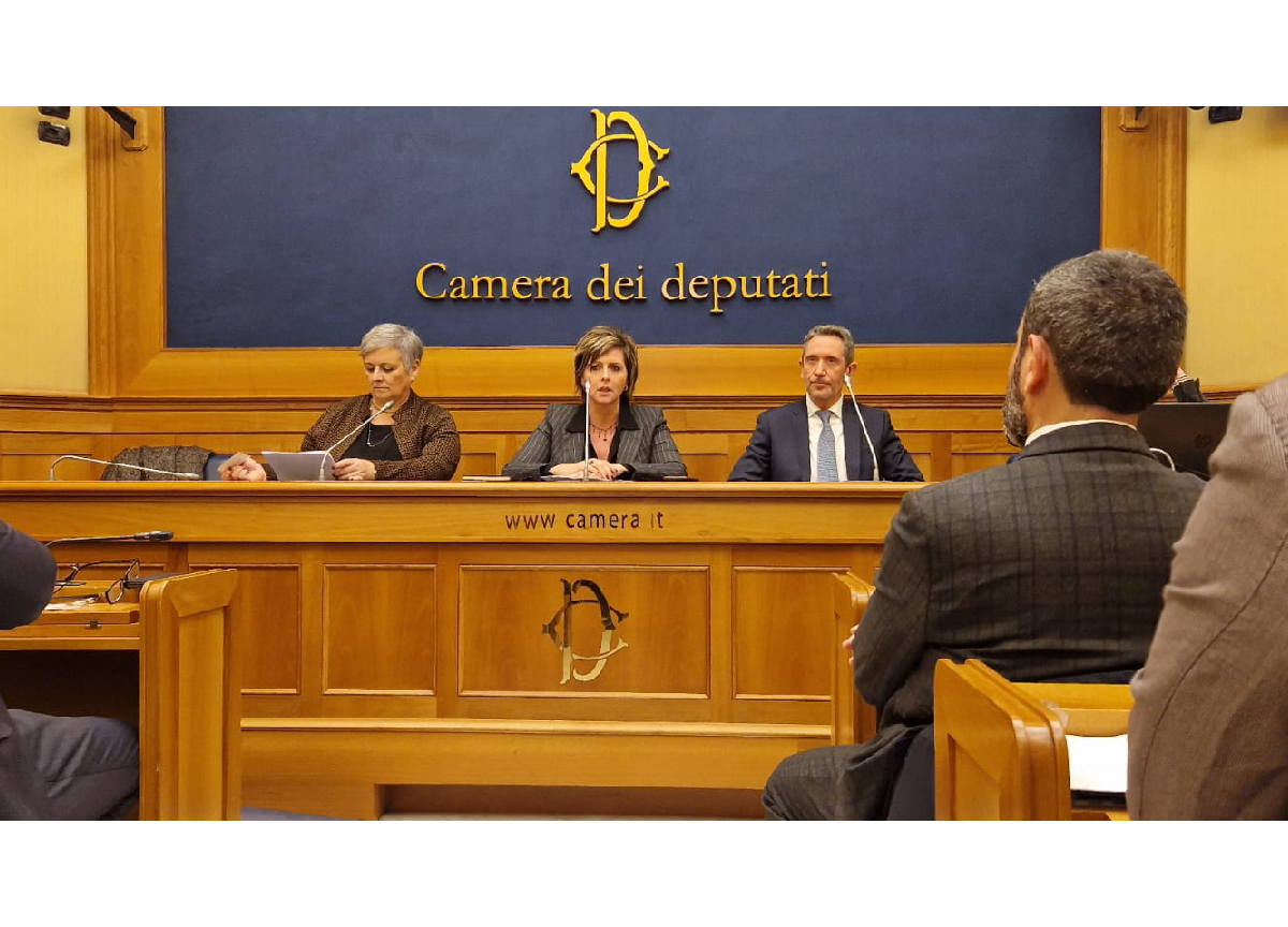 ASPI, Gismondi interviene durante la conferenza stampa alla Camera ASPI, Gismondi interviene durante la conferenza stampa alla Camera