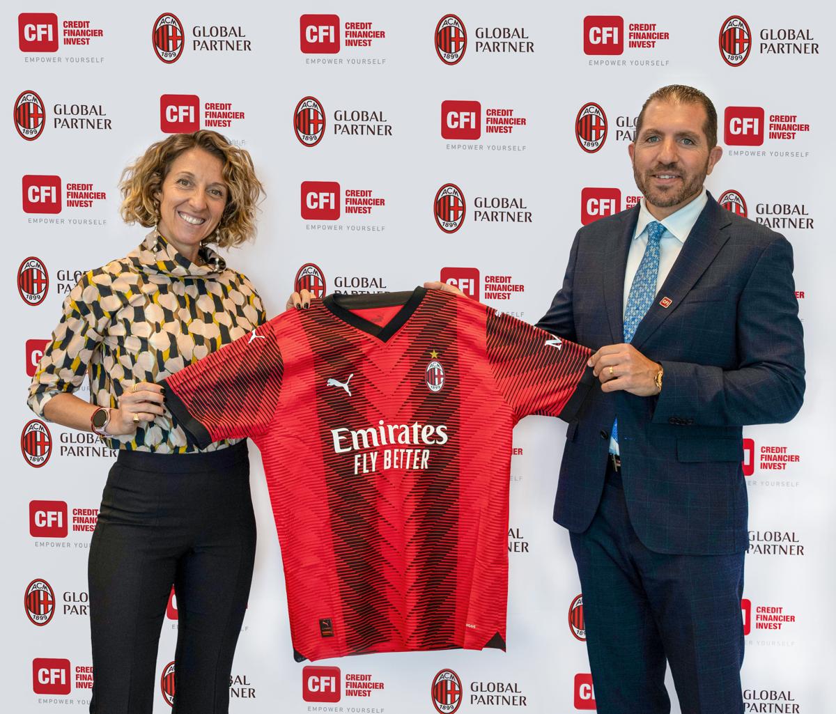 Greta Nardeschi, Regional Director of AC Milan Hisham Mansour, Founder Managing Director of CFI Financial Group