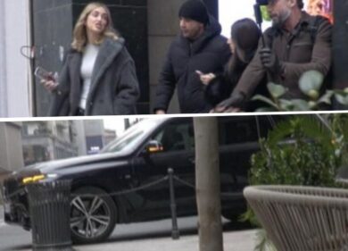 Suv fermo con le quattro frecce, Striscia pizzica Chiara Ferragni