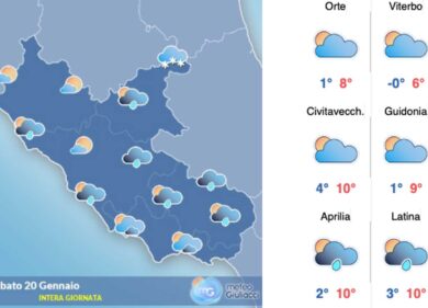 Il meteo del 20 gennaio: ultimo giorno di tregua, poi temperature polari