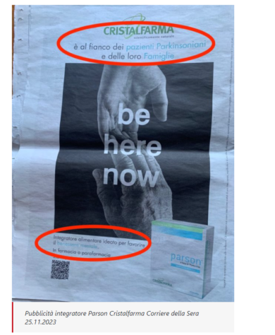 Pubblicità ingannevole, l’integratore Parson non favorisce la salute mentale