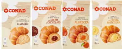 Conad, richiamati cornetti per presenza di un corpo estraneo: ecco quali sono