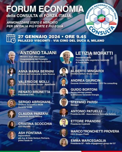 A Milano il Forum economico della Consulta di Forza Italia