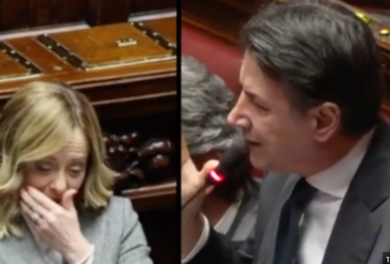 Conte vs Meloni, il faccia a faccia fa il giro del web e sbanca su Tik Tok