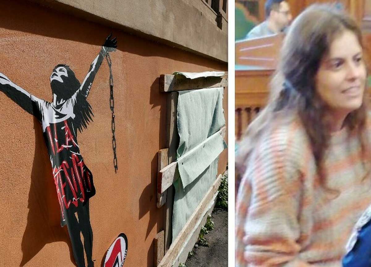 Ilaria Salis, il murales spezza le catene dietro l’ambasciata ungherese a Roma Ilaria Salis, il murales spezza le catene dietro l’ambasciata ungherese a Roma