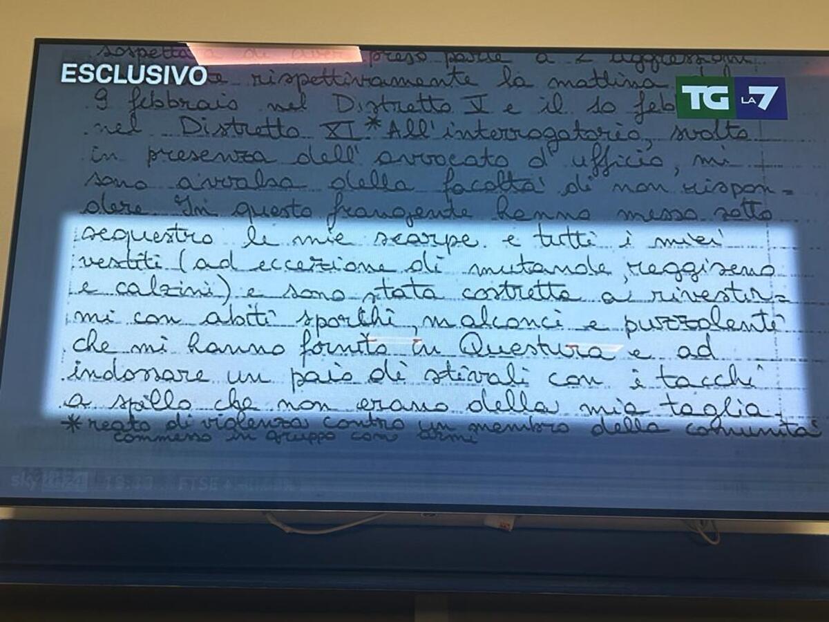 Salis: “A colazione una fetta di salame, a pranzo una zuppa acquosa con peli” Salis: “A colazione una fetta di salame, a pranzo una zuppa acquosa con peli”