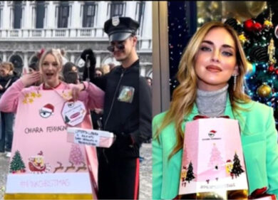 Ferragni col pandoro e in manette: il nuovo vestito di carnevale è virale