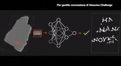 L’intelligenza artificiale decifra i papiri bruciati dal Vesuvio nel 79 d.C.