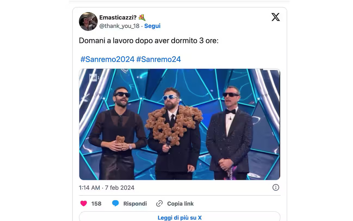 Sanremo, da Dargen con gli orsetti a Ghali principessa: i meme più divertenti Sanremo, da Dargen con gli orsetti a Ghali principessa: i meme più divertenti