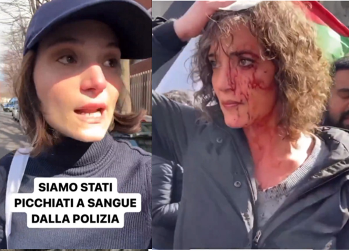 Galleria foto 'Napoli, manganellate su manifestanti pro-Palestina davanti alla sede Rai' - foto 1