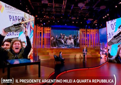 Ascolti tv, Porro con Milei cala al 4,4%. Sottile si avvicina ad Augias
