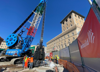 Webuild, partono i lavori dell’idrofresa per la stazione di Piazza Venezia
