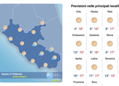 Il meteo del 17 febbraio, un weekend di sole e temperature miti: è primavera