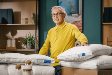 Bruno Barbieri, campagna pubblicitaria Dreamin’101. Topper e cuscino firmati