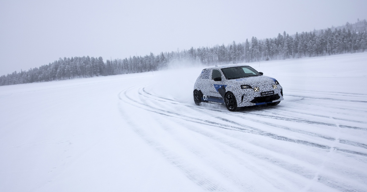 Alpine A290: debutto nei test artici per la City Car elettrica sportiva