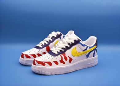 Scarpe disegnate da street artist: le Nike Air di una caffetteria fiorentina