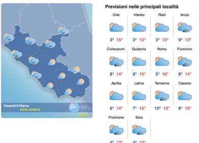Il meteo dell’8 marzo: Festa della Donna con il sole e bel tempo nel weekend