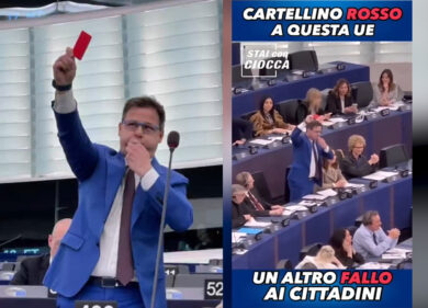 Show del leghista Ciocca a Bruxelles: fischietto e cartellino rosso all’Ue