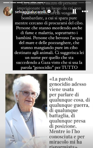 Segre: “Genocidio? Adesso si usa per tutto”. Lucarelli non ci sta e replica