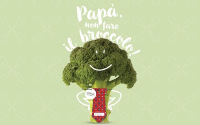 Broccolo con la cravatta di Marinella per promuovere la prevenzione maschile