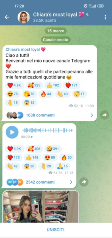 Chiara Ferragni apre un canale Telegram: cosa c’è dietro la strategia social