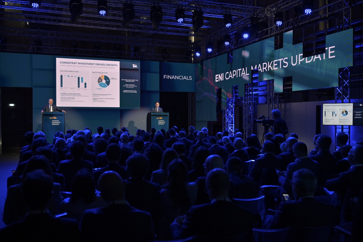 Eni, presentato il Capital Market Update 2024-2027: focus sulla sostenibilità Eni, presentato il Capital Market Update 2024-2027: focus sulla sostenibilità