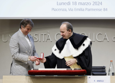 Università Cattolica, Piacenza: inaugurato l’anno accademico con Cucinelli
