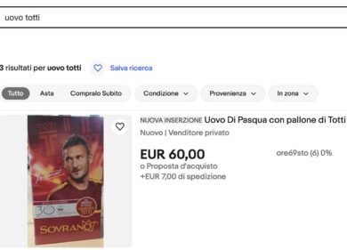Totti come Ferragni, bufera Codacons sull’uovo di Pasqua: donazione da 30 cent