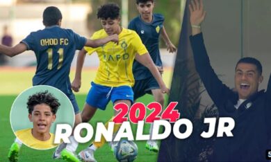 Cristiano Ronaldo Jr magie d’Arabia: figlio di CR7 sulle orme di papà. Video