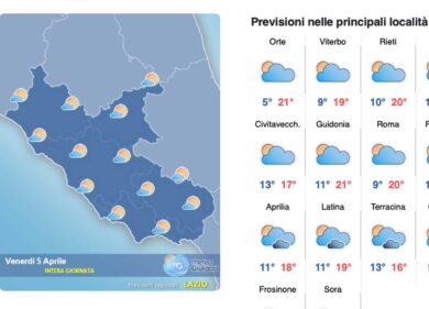 Il meteo del 5 aprile: è primavera. Sole e temperature piacevoli di giorno