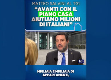Salvini al Tg1: “Col piano casa aiuteremo milioni di italiani”