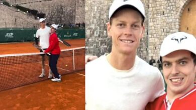 Sinner cuore d’oro, si allena con un tennista disabile. “Grazie Jannik”. Video