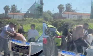 Agente della municipale accerchiato e massacrato di botte nel traffico: follia