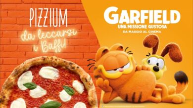 Garfield, una missione gustosa: il gatto al cinema e.. a tavola con Pizzium