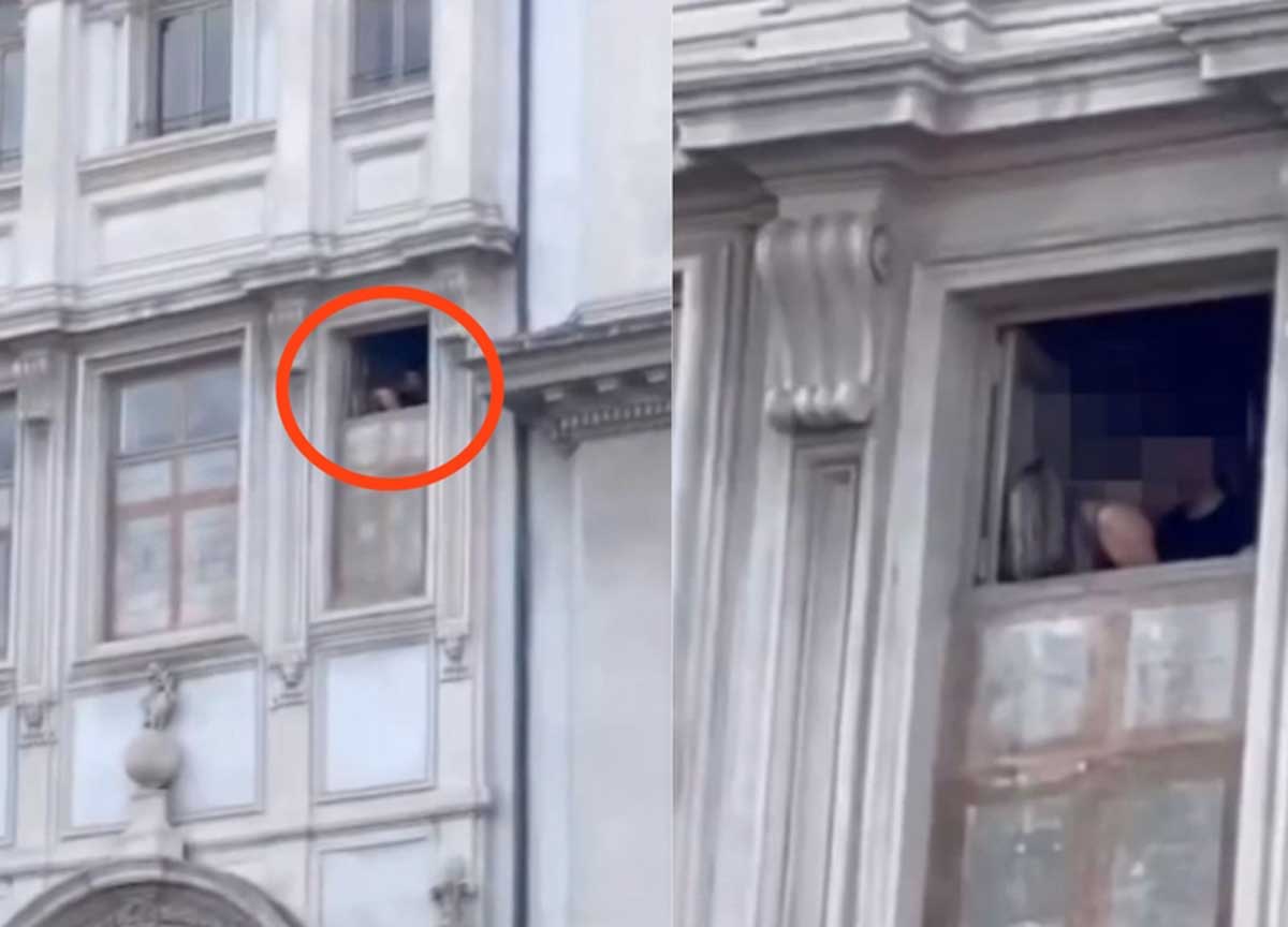 Piazza Navona, coppia fa sesso in finestra: il video spopola sui social Piazza Navona, coppia fa sesso in finestra: il video spopola sui social