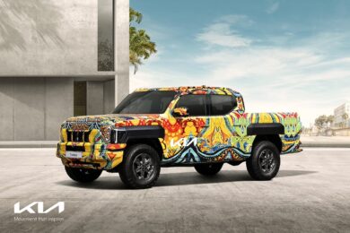 Kia, l’artista Richard Boyd-Dunlop firma il Camouflage del pick up Tasman