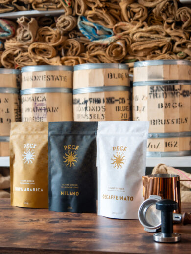 Peck presenta la sua nuova linea di caffè
