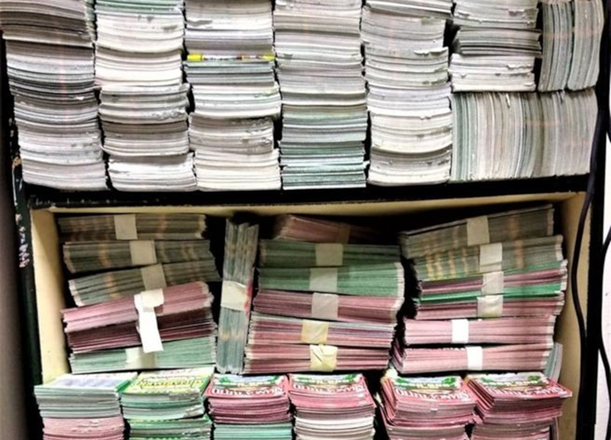 “362mila € di gratta e vinci perdenti, 9 scatoloni. Ludopatici fatevi aiutare”