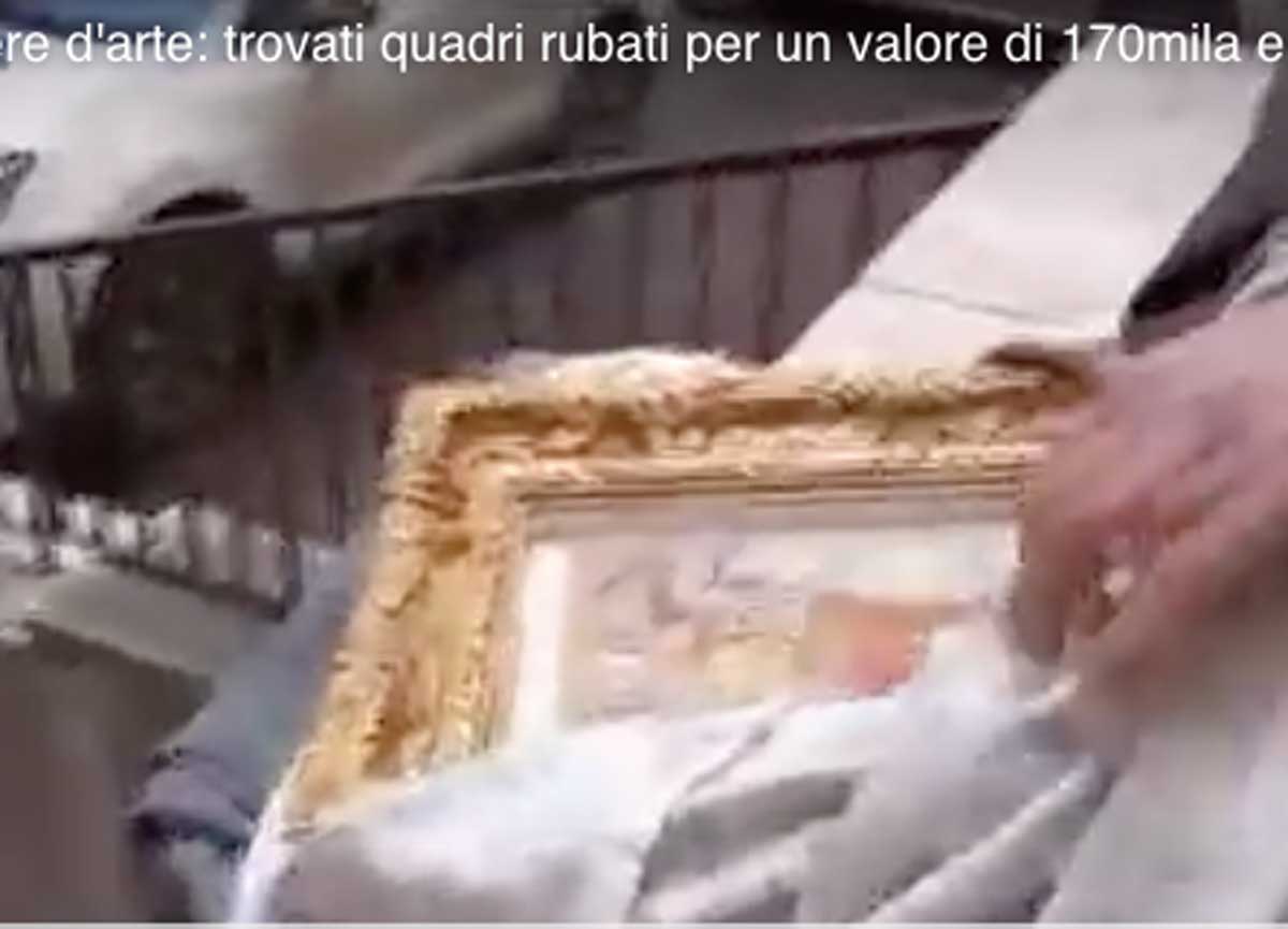 Furti di opere d’arte: trovati quadri rubati per un valore di 170mila euro Furti di opere d’arte: trovati quadri rubati per un valore di 170mila euro